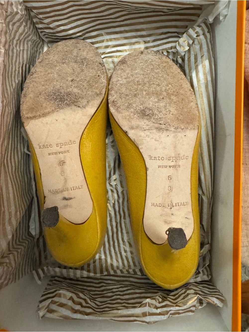 Kate Spade ♠️ Kellie Too mustard yellow pumps